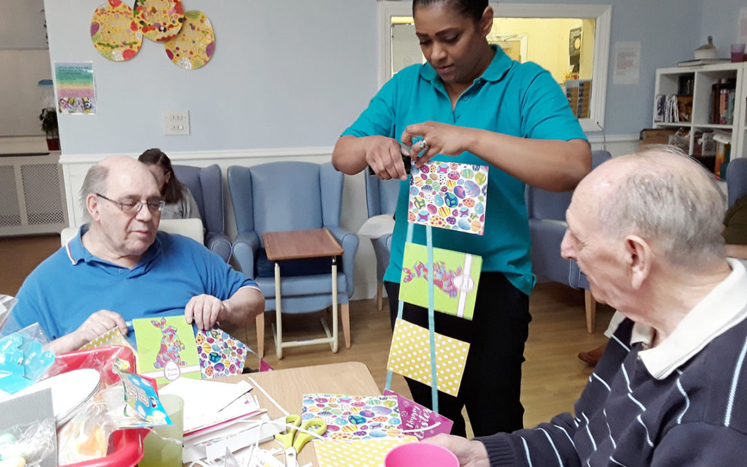 Lukestone Care Home Easter crafts and egg hunt