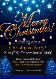 Lukestone Care Home Christmas Party Poster 2018