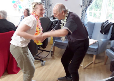 Residents partying Caribbean style at Lukestone Care Home (1 of 9)