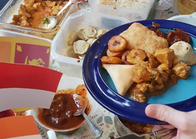 A close-up photo of a plate of food, with nibbles from around the globe