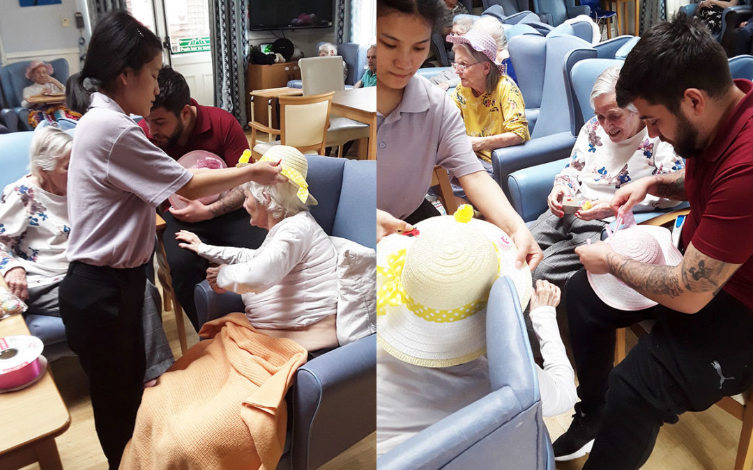 Easter bonnets and afternoon tea at Lukestone Care Home