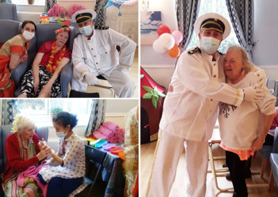 Lukestone Care Home residents having fun on a virtual cruise to India