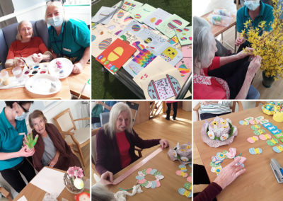 Easter crafts at Lukestone Care Home