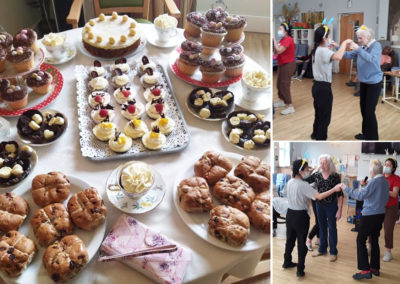 Easter party food at Lukestone Care Home
