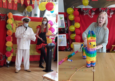 Lukestone Care Home Spanish Day with a play and piñata