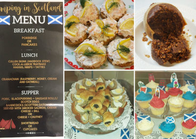 Scottish themed menu and dishes at Lukestone Care Home