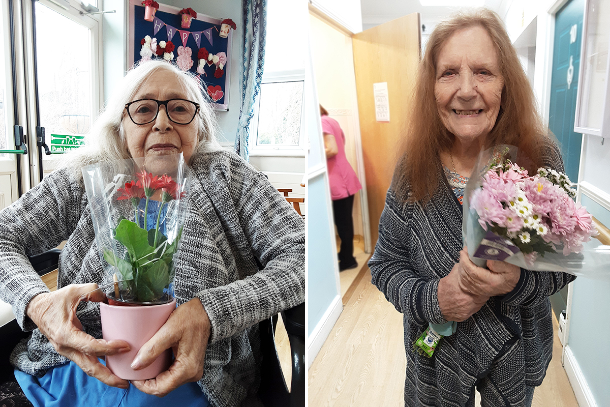 Mother's Day flowers at Lukestone Care Home