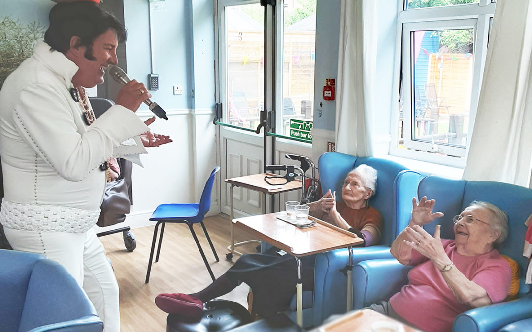 Lukestone Care Home welcomes Elvis to the building