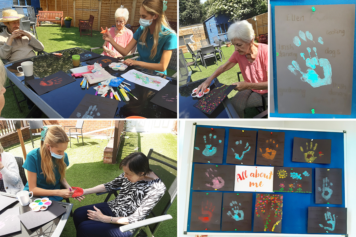 Lukestone Care Home residents create 'All About Me' board
