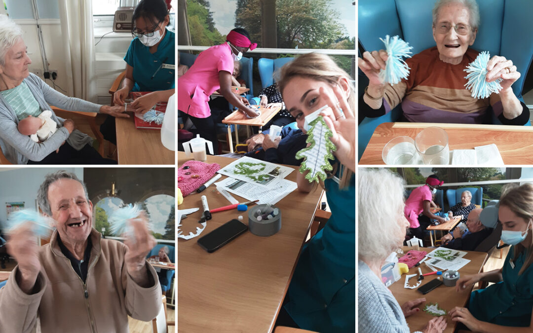 Creative crafts and board games at Lukestone Care Home