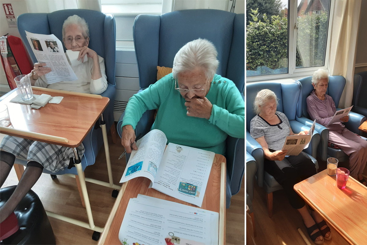 Read a Book Day and World Literacy Day at Lukestone Care Home