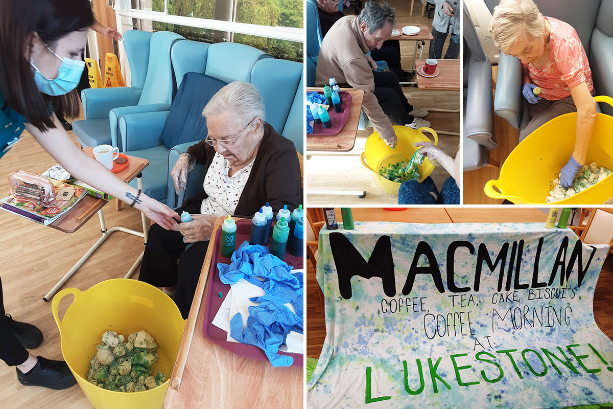 Lukestone Care Home residents have fun with tie dye