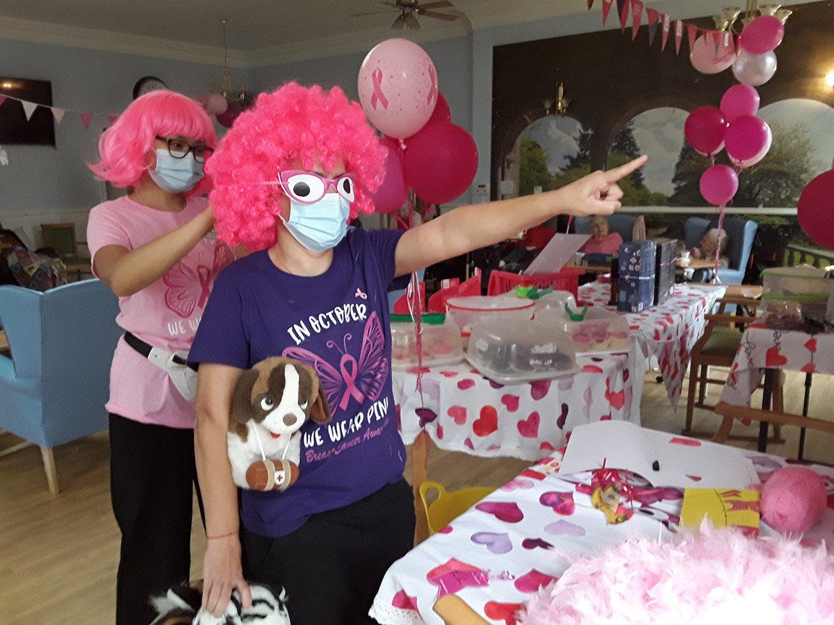 Pink Day fun and games at Lukestone Care Home
