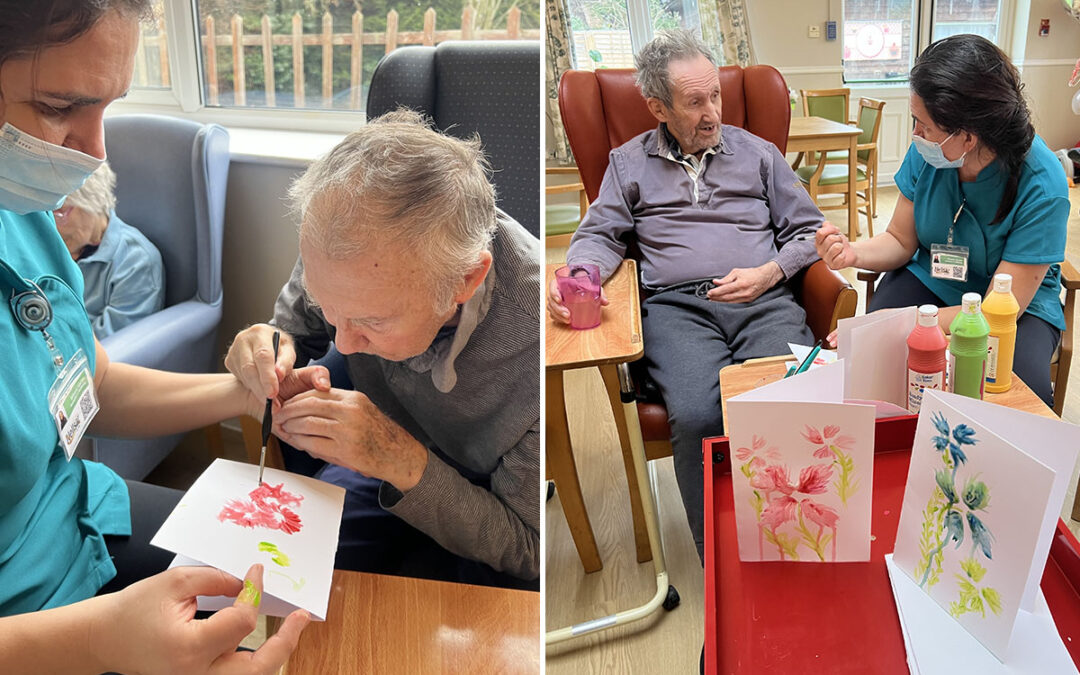 Lukestone Care Home residents design their own greetings cards