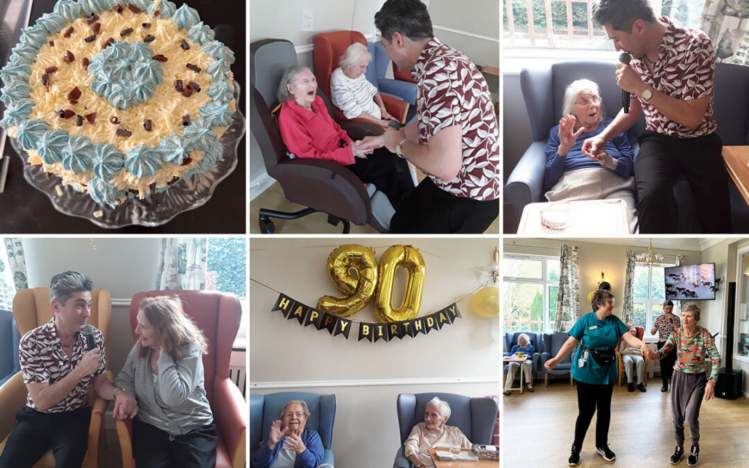 Birthday celebrations with Kevin Walsh at Lukestone Care Home