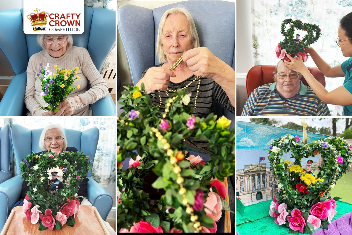 Lukestone Care Home residents go floral for Nellsar Crafty Crown Competition