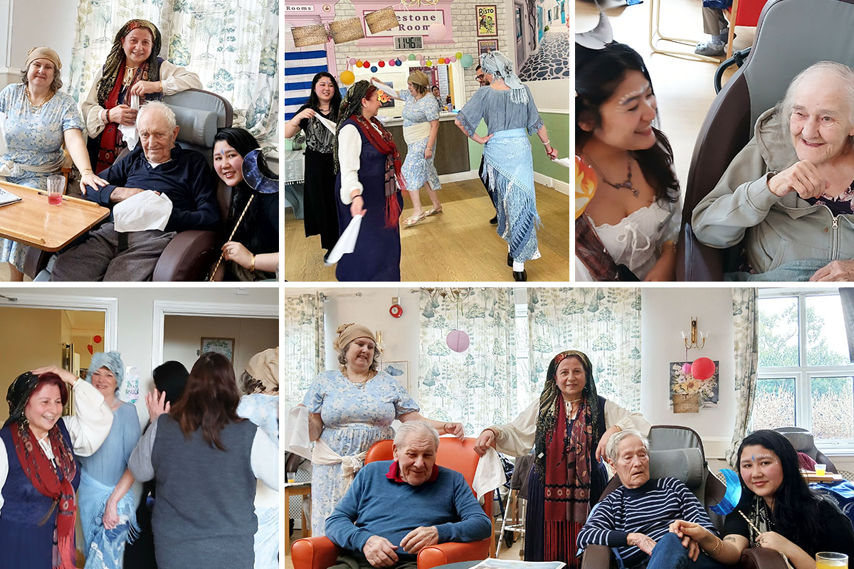 Greek music and dancing at Lukestone Care Home