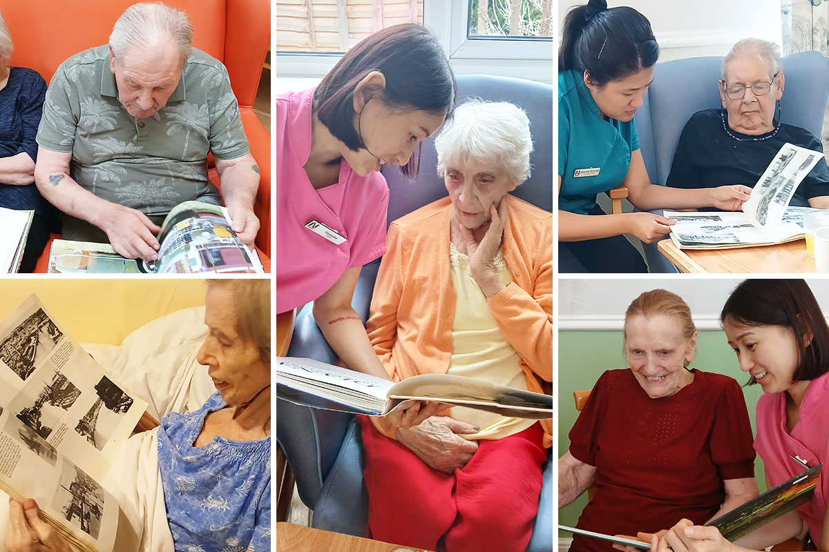 Enjoying a range of interesting reads at Lukestone Care Home’s Book Club