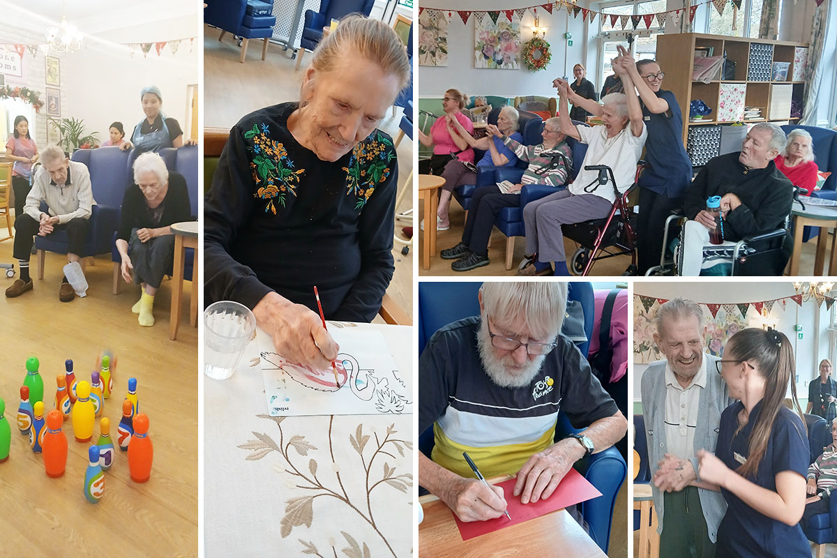 Christmas crafts, games and choir singing at Lukestone Care Home