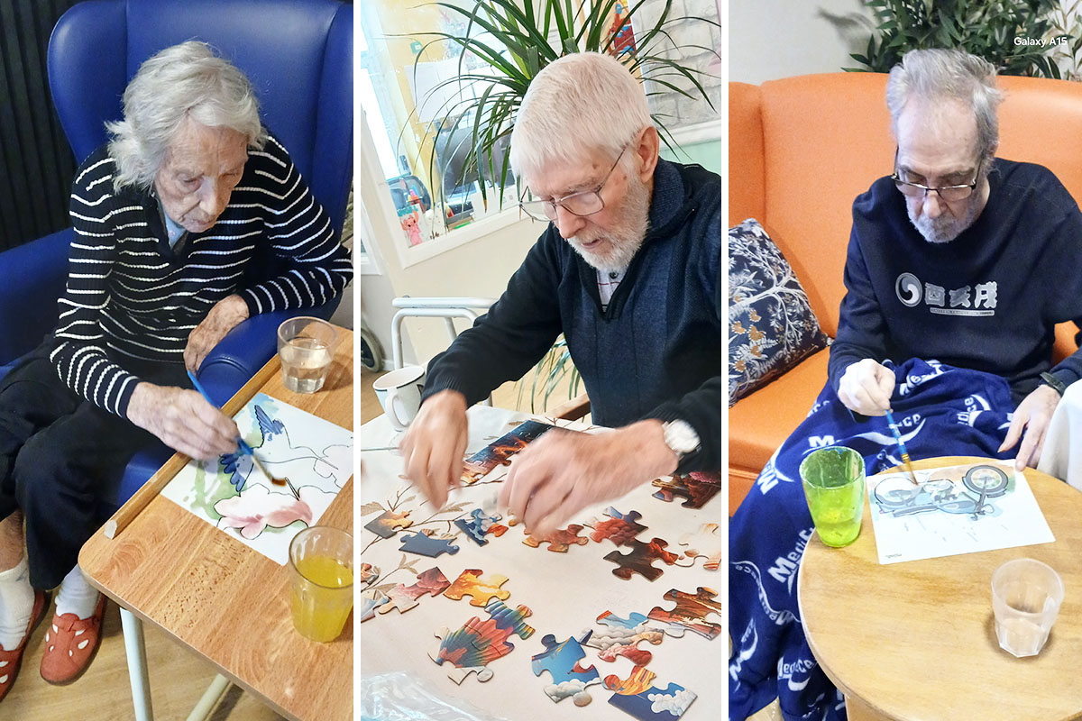 Lukestone Care Home residents enjoy creative and mindful activities